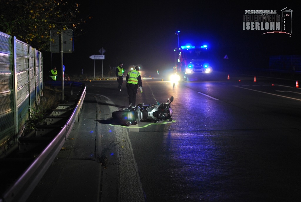 FW-MK: Verkehrsunfall auf dem BAB-Zubringer fordert einen Verletzten