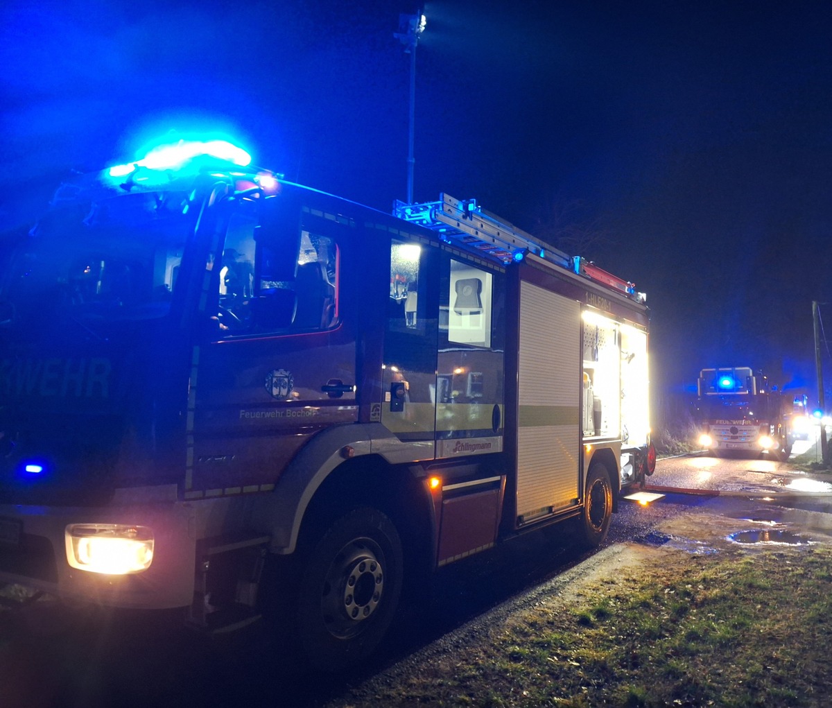 FW Bocholt: Kellerbrand in Holtwick