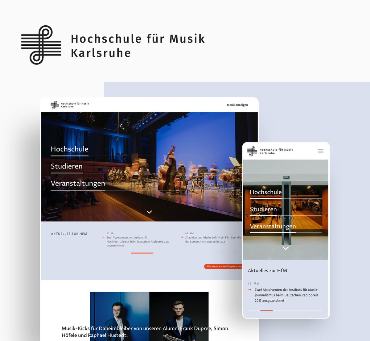 Neue Webseite für die Hochschule für Musik Karlsruhe