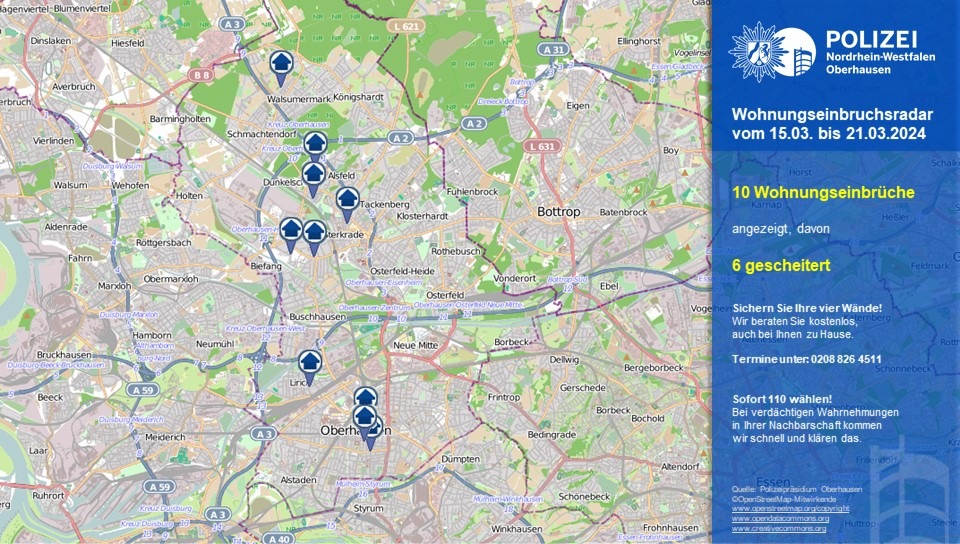 POL-OB: Wohnungseinbruchsradar für Oberhausen