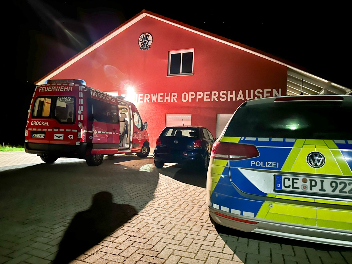 FW Flotwedel: Suche nach vermisster Person bei Oppershausen endet glimpflich