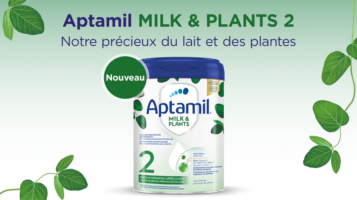 Le meilleur des deux mondes : &quot;Préparation de suite Aptamil Milk &amp; Plants&quot;