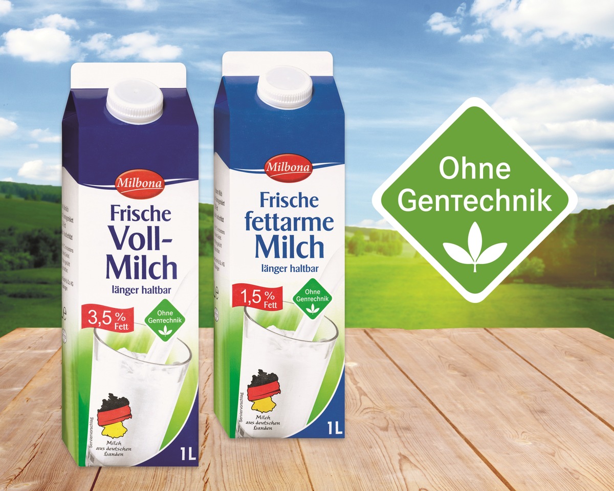 &quot;Ohne Gentechnik&quot;: Lidl setzt entscheidende Meilensteine / Ab Juli 2016 bundesweit in allen Filialen zertifiziert gentechnikfreie Frischmilch der Eigenmarke &quot;Milbona&quot; - weitere Produkte folgen rasch (FOTO)