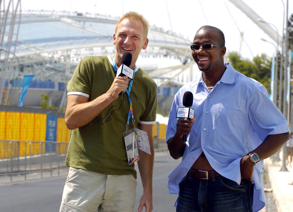 Donovan Bailey als exklusiver EUROSPORT-Experte in Athen