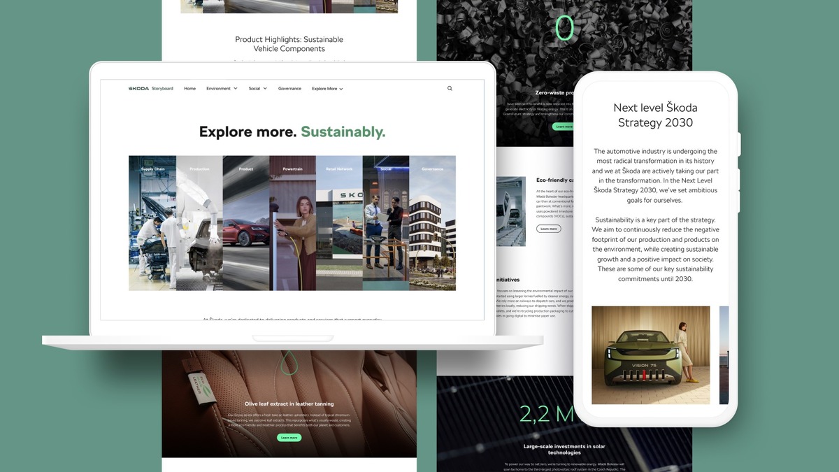 Škoda stellt Nachhaltigkeits-Microsite vor: Plattform für den offenen Dialog zu Umwelt-, Social- und Governance-Initiativen