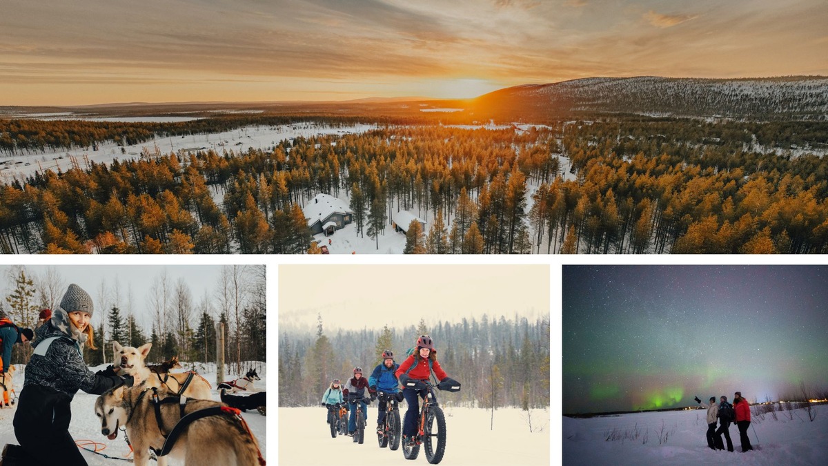 Schneeabenteuer in der freien Natur Lapplands