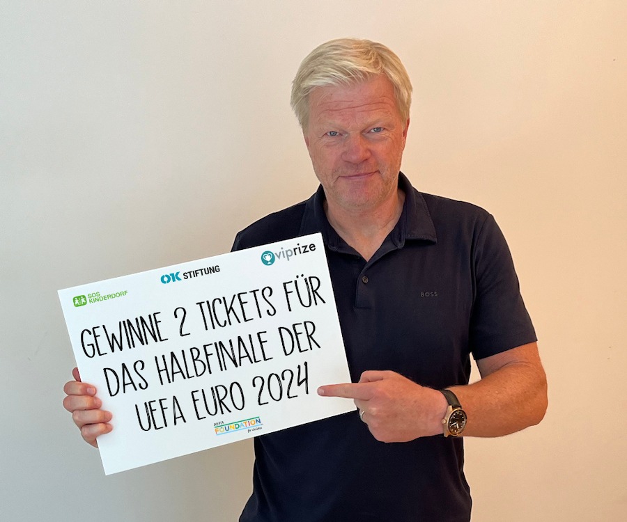 Oliver Kahn-Stiftung und SOS-Kinderdorf e.V. vereint für Kinder im Rahmen der UEFA EURO 2024