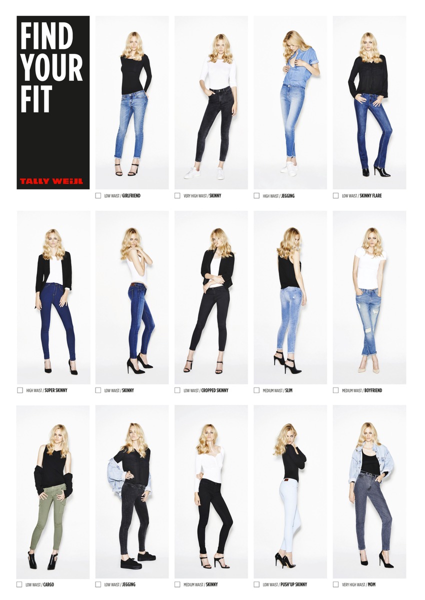 Nadine Strittmatter neues Kampagnengesicht für TALLY WEiJL / Find your fit: TALLY WEiJL launcht Denim Fit Guide (BILD)