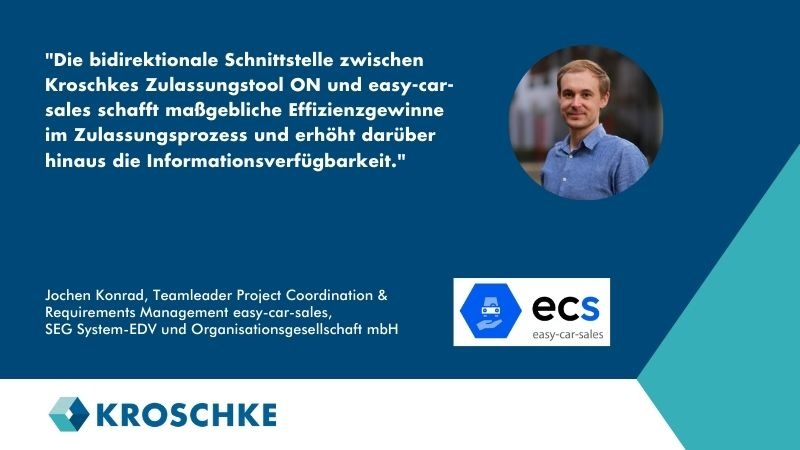 Kroschke und SEG: Neue Schnittstelle zur Optimierung von Zulassungsprozessen im Autohandel