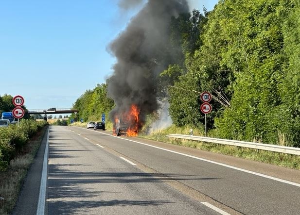 POL-PDLD: A65/LD-Nord - Brennendes Wohnmobil