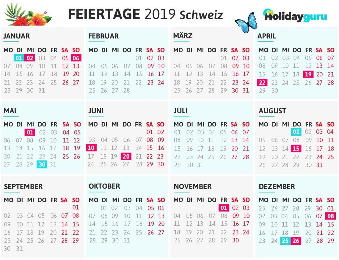 Brückentage 2019 planen mit Holidayguru