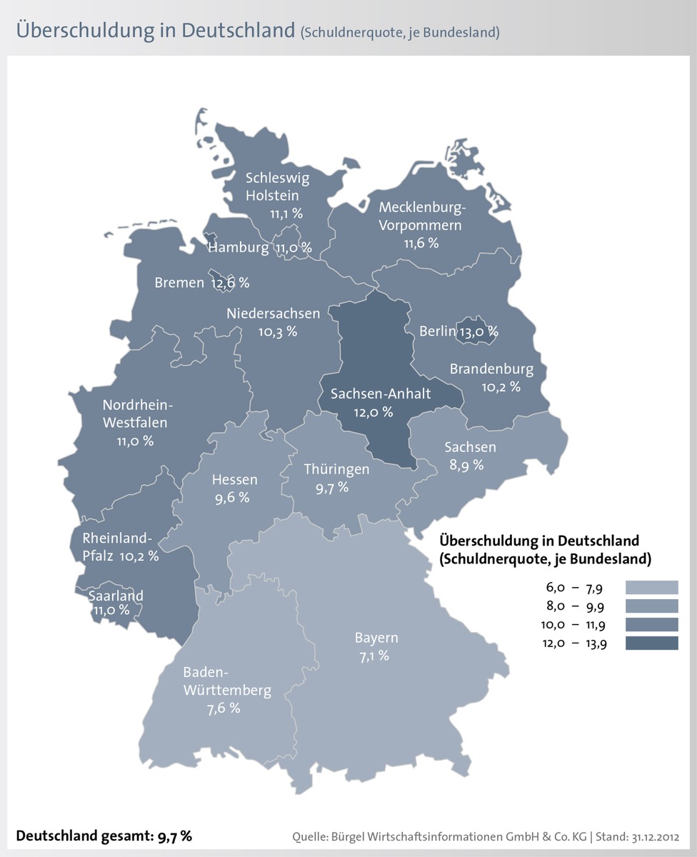 Zahl der überschuldeten Bundesbürger steigt auf knapp 6,7 Millionen (BILD)