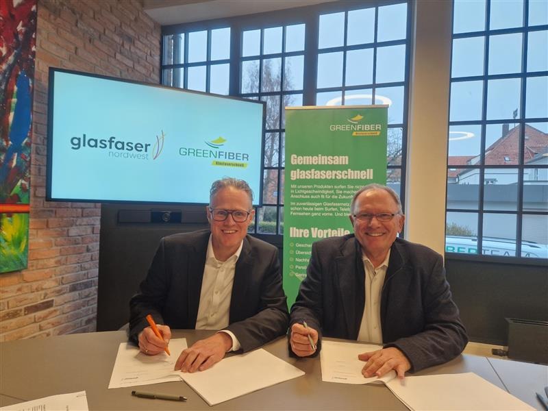 Gemeinsamer Kurs in Richtung sichere, digitale Zukunft: Glasfaser Nordwest und GREENFIBER schließen Kooperation