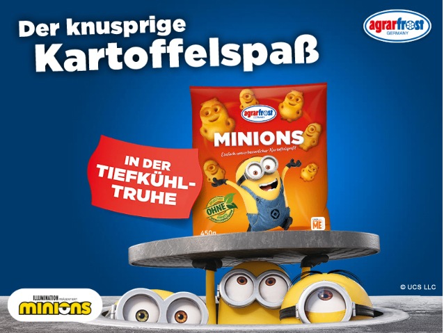 Interaktive Online-Kampagne soll Kaufbereitschaft für Agrarfrost Minions 3D-Kartoffelfiguren steigern