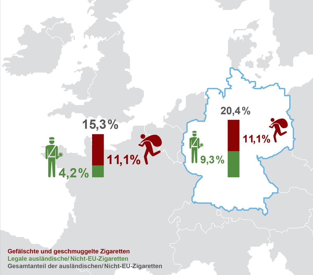 KPMG-Studie zu illegalen Zigaretten: Rekordhoch in Europäischer Union - Fälschung und Schmuggel bleiben auch in Deutschland ein großes Problem (BILD)