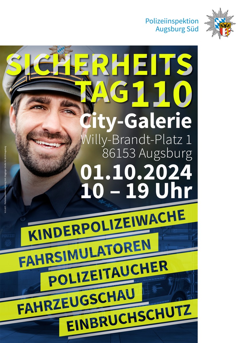 POL Schwaben Nord: Sicherheitstag der Polizei Augsburg Süd