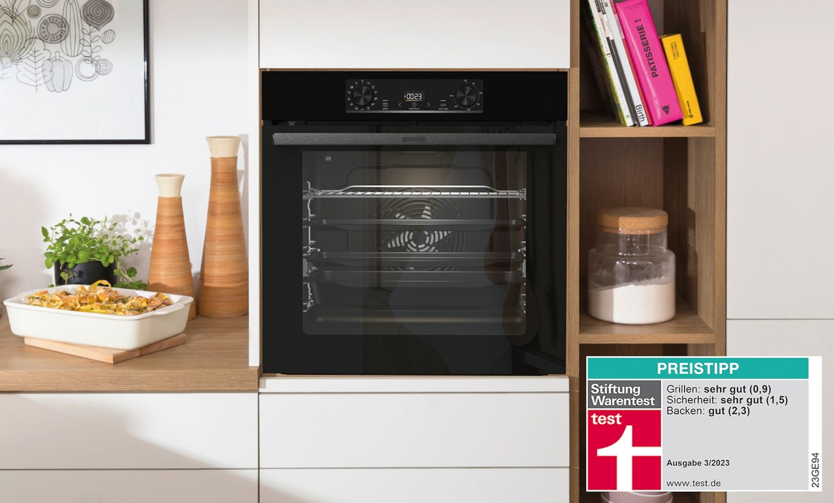 Stiftung Warentest Preistipp / Gorenje OptiBake Backofen überzeugt mit Preis-Leistung