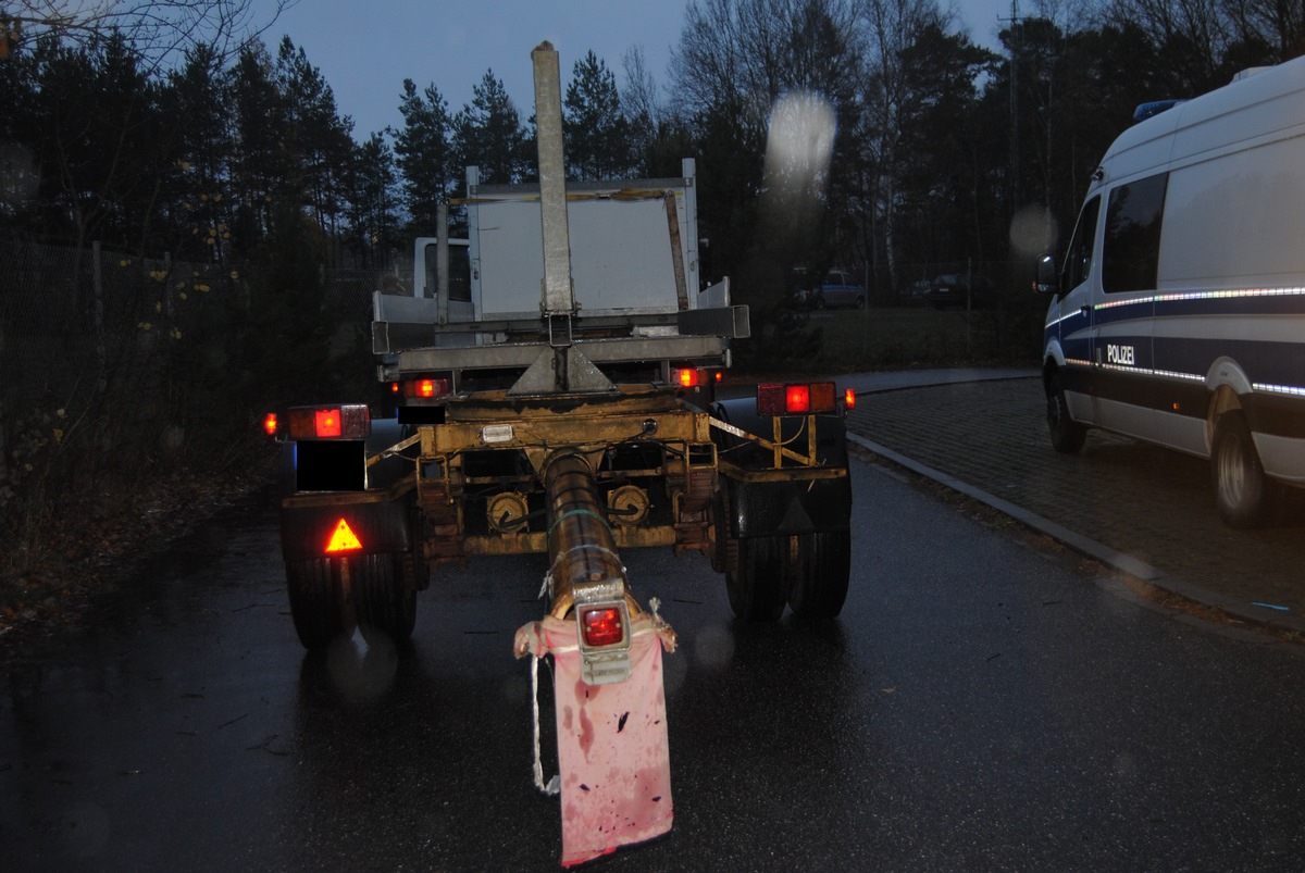 POL-PDKL: A6/Kaiserslautern, Verkehrsunsicherer Lkw - Ladung nicht gesichert