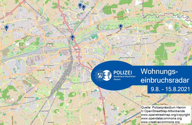 POL-HAM: Wohnungseinbruchsradar Hamm für die Woche 09.08.2021 bis 15.08.2021