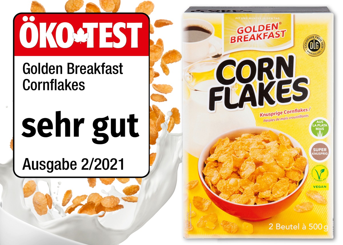 ÖKO-TEST bewertet NORMA-Cornflakes mit dem Prädikat &quot;sehr gut&quot; / Mit dem Discounter-Frühstück bestens in den Tag starten