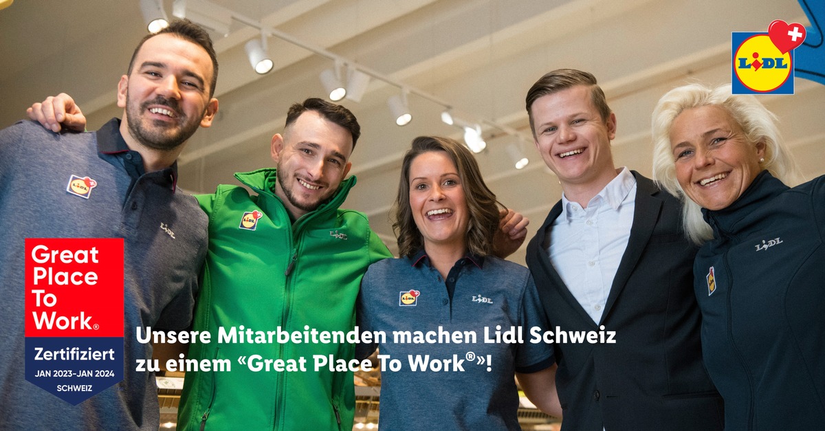 Lidl Schweiz wird als Great Place to Work ausgezeichnet