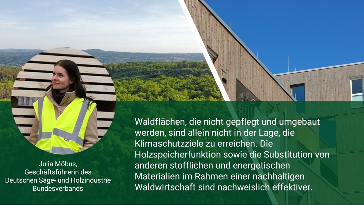 Verfehlte Klimaschutzziele: DeSH mahnt Beitrag von Holz an
