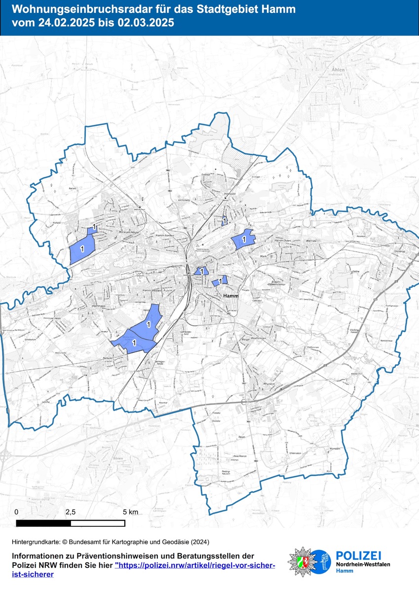 POL-HAM: Wohnungseinbruchsradar Hamm für die Woche vom 24. Februar bis 2. März 2025