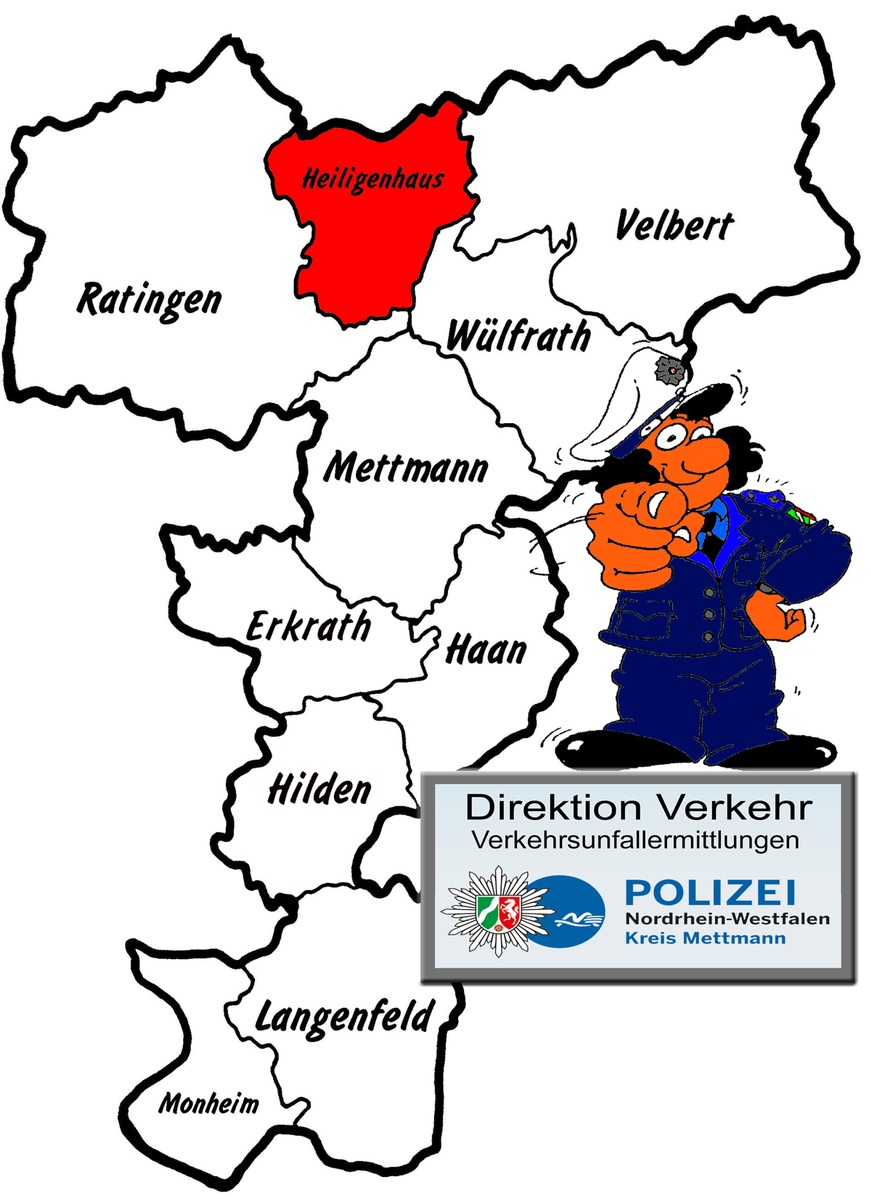 POL-ME: Vorbildlich handelnde Zeugen verhinderten weitere Schlangenlinienfahrt und eventuell noch schlimmere Folgen - Heiligenhaus - 2003044