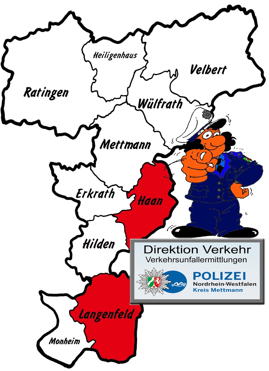 POL-ME: Verkehrsunfallfluchten aus dem Kreisgebiet - Haan - 2202123