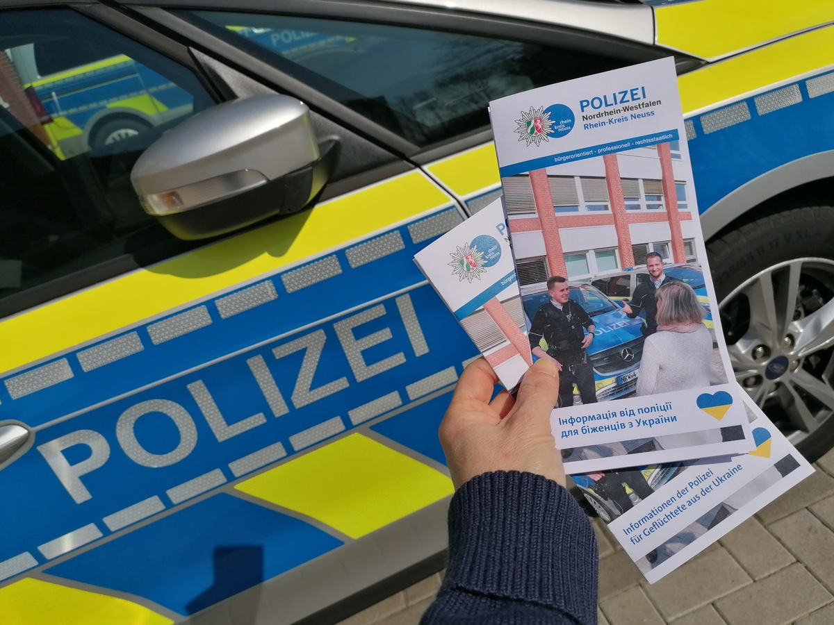 POL-NE: Hilfe für Geflüchtete aus der Ukraine - Polizei und der Rhein-Kreis Neuss informieren Betroffene mit Flyer