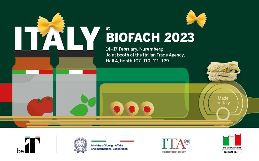 Variety &amp; Enjoyment: At the BIOFACH joint booth of the Italian Trade Agency, 62 businesses from all over Italy present the culinary delicacies they have to offer