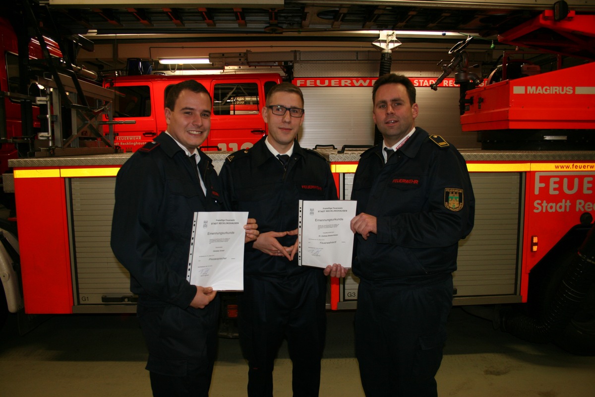 FW-RE: Feuerwehr Recklinghausen besetzt Funktionen des Feuerwehrarztes und Pressesprechers