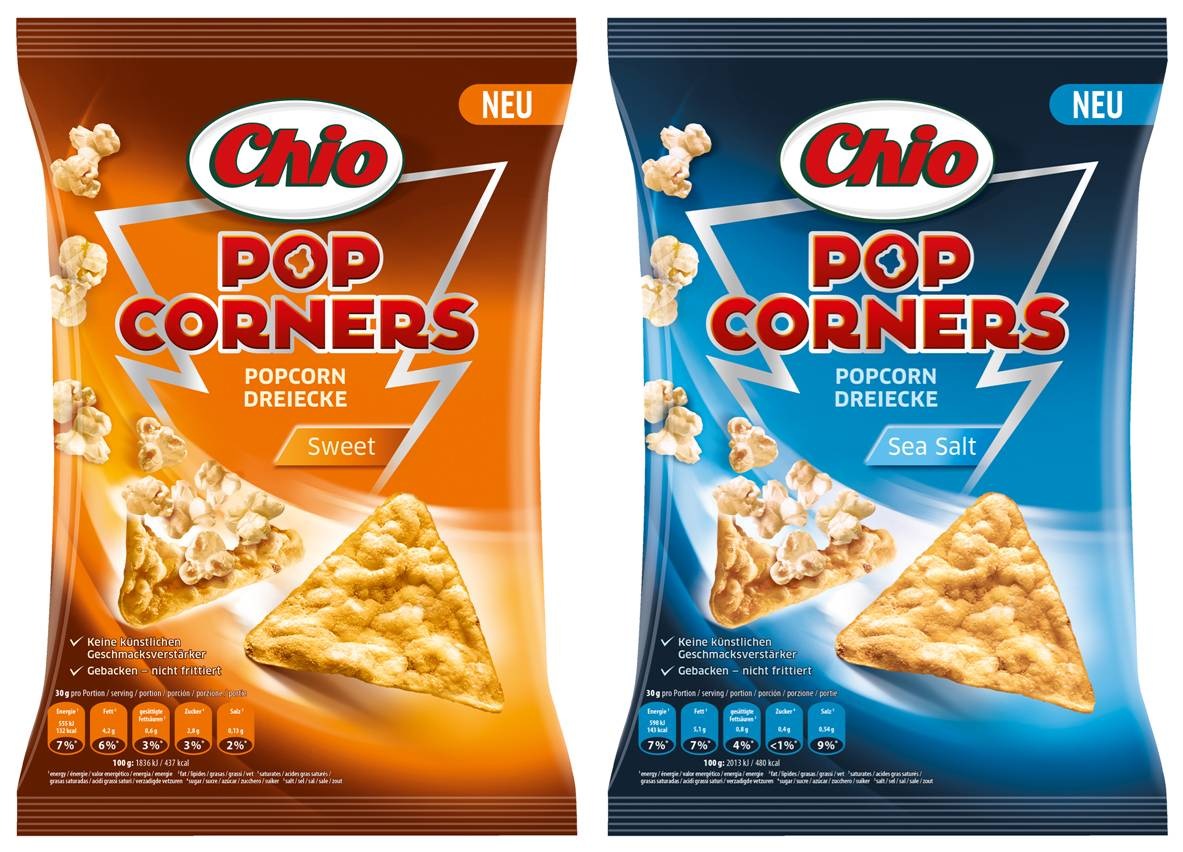 Mein Popcorn hat drei Ecken! / Chio PopCorners - das erste Popcorn in Dreiecksform (FOTO)