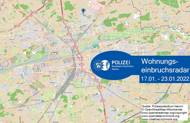 POL-HAM: Wohnungseinbruchsradar Hamm für die Woche vom 17. Januar bis 23. Januar 2022