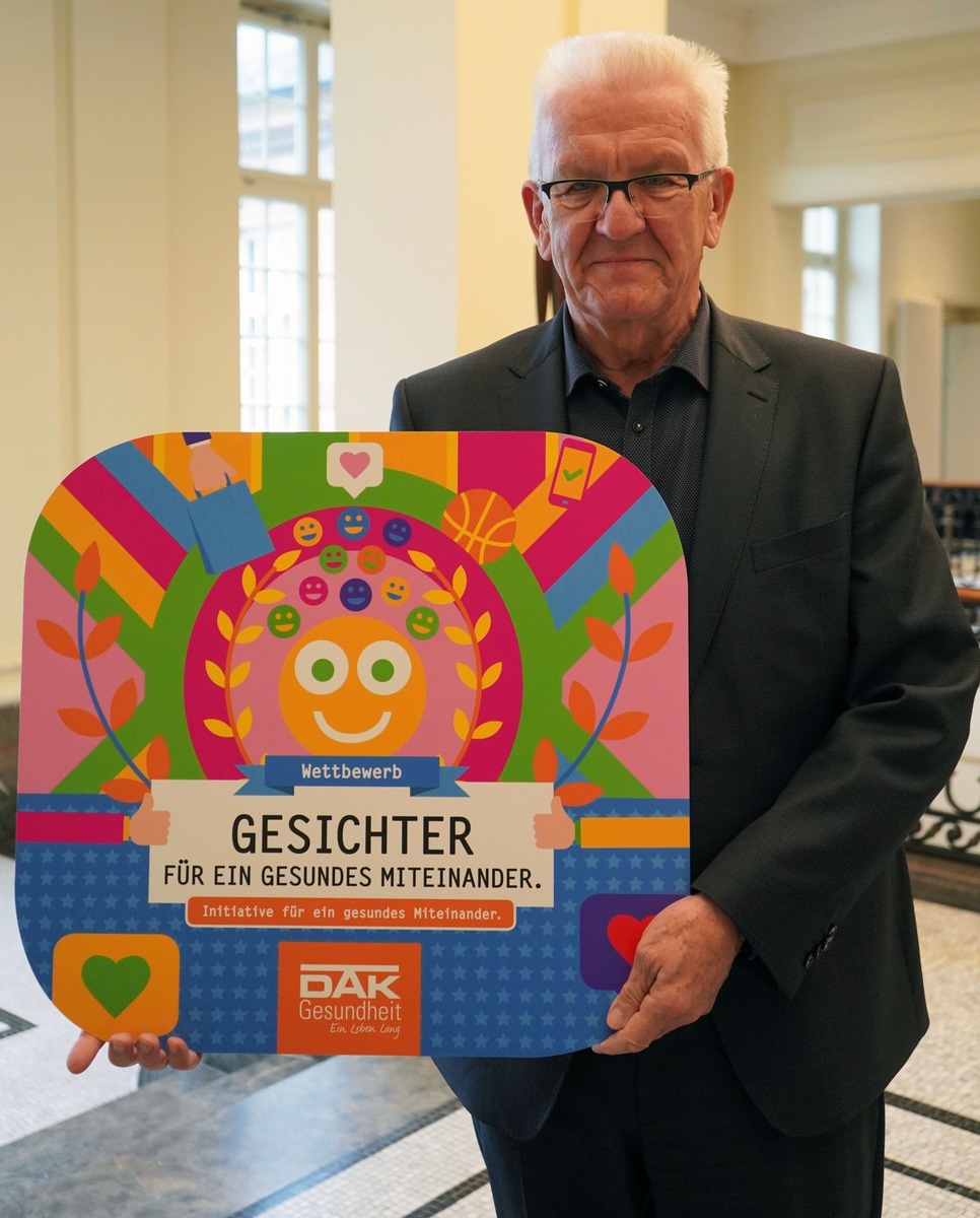 Ministerpräsident Kretschmann und DAK-Gesundheit suchen Gesichter für ein gesundes Miteinander 2024