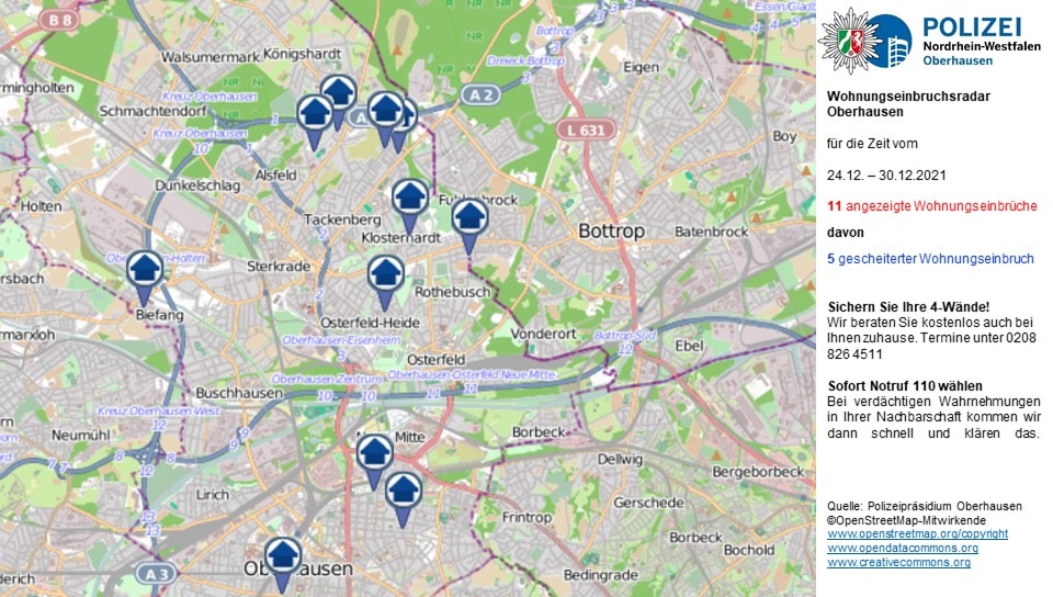 POL-OB: Wohnungseinbruchsradar für Oberhausen