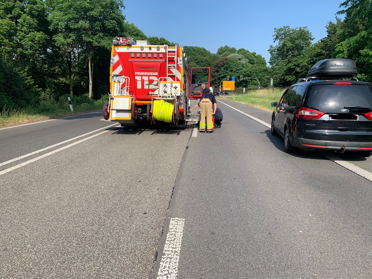 FW-GLA: Zurzeit gibt es für die Feuerwehr Gladbeck einen längeren Einsatz auf der BAB 2 in Fahrtrichtung Hannover.