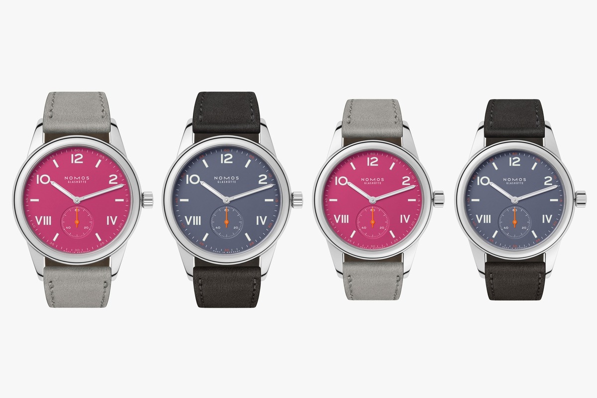 Ne soyez pas timide : les nouvelles montres Club Campus deep pink et blue purple de NOMOS