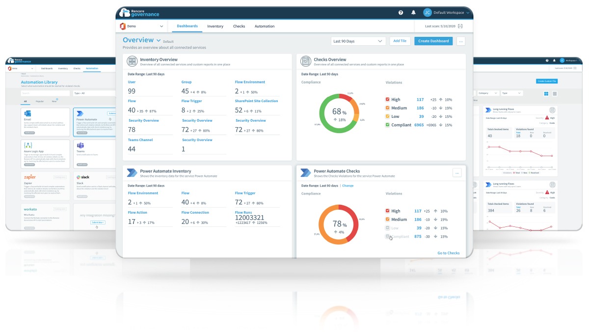 Rencore veröffentlicht Microsoft Cloud Governance Tool / Rencore Governance vereinfacht die Administration von Microsoft 365, Teams, SharePoint, OneDrive, Azure und Power Platform