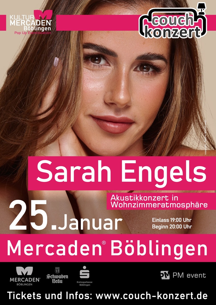 Pressemitteilung: MERCADEN® Böblingen Couchkonzert mit Sarah Engels am 25. Januar