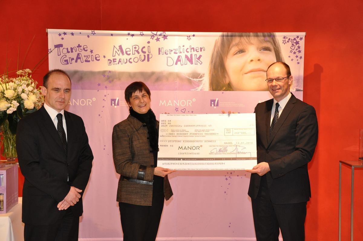 250&#039;000 francs au bénéfice de la Fondation Suisse pour la Protection de l&#039;Enfant