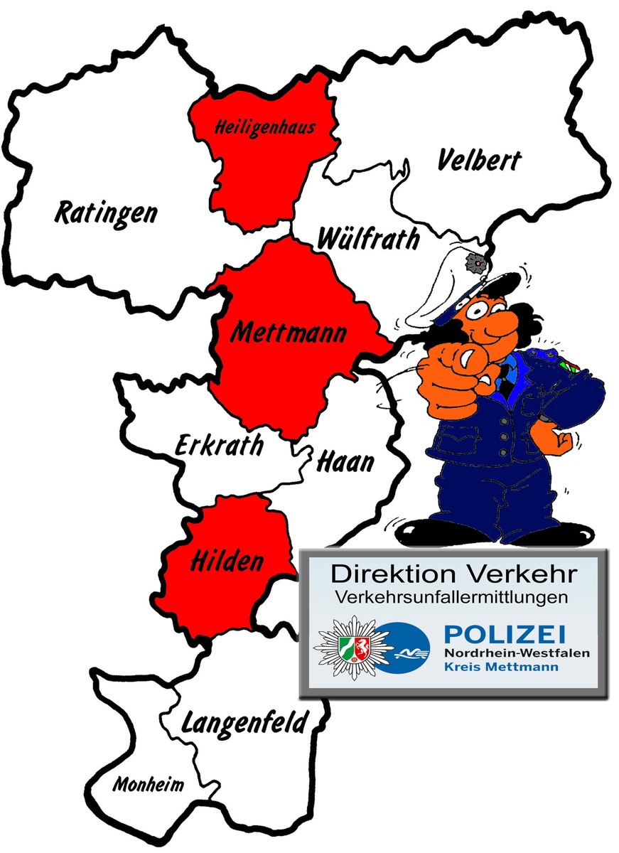 POL-ME: Verkehrsunfallfluchten aus dem Kreisgebiet - Heiligenhaus / Mettmann / Hilden - 2109129