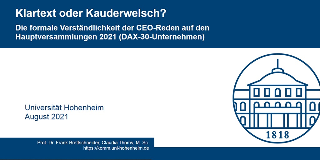 CEO-Reden unter der Lupe: Continental-Chef spricht am verständlichsten