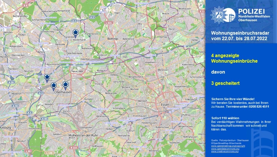 POL-OB: Wohnungseinbruchsradar für Oberhausen