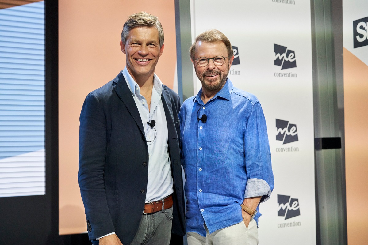 Musikikone Björn Ulvaeus (ABBA) und Universal Music President Central Europe Frank Briegmann sprechen in Stockholm über Zukunft der Musikindustrie