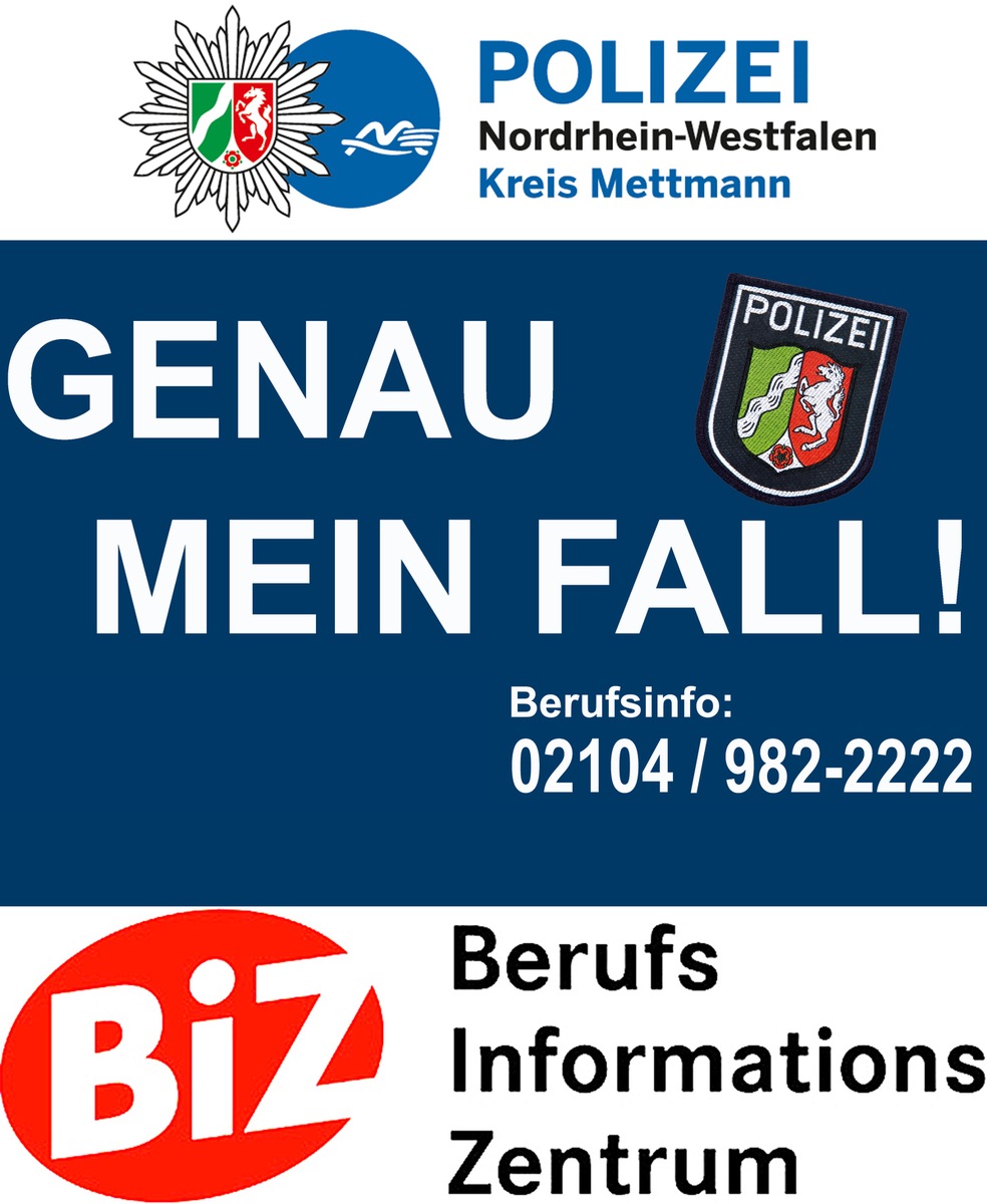 POL-ME: Mettmanner Personalwerberin der Polizei kommt wieder ins BIZ ! - Mettmann / Kreis Mettmann - 1904030