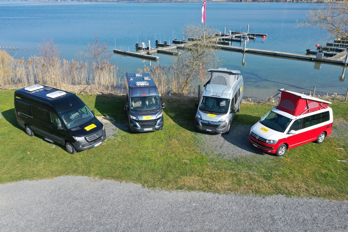 TCS-Campervergleichstest - umgebaute Campingbusse auf dem Prüfstand