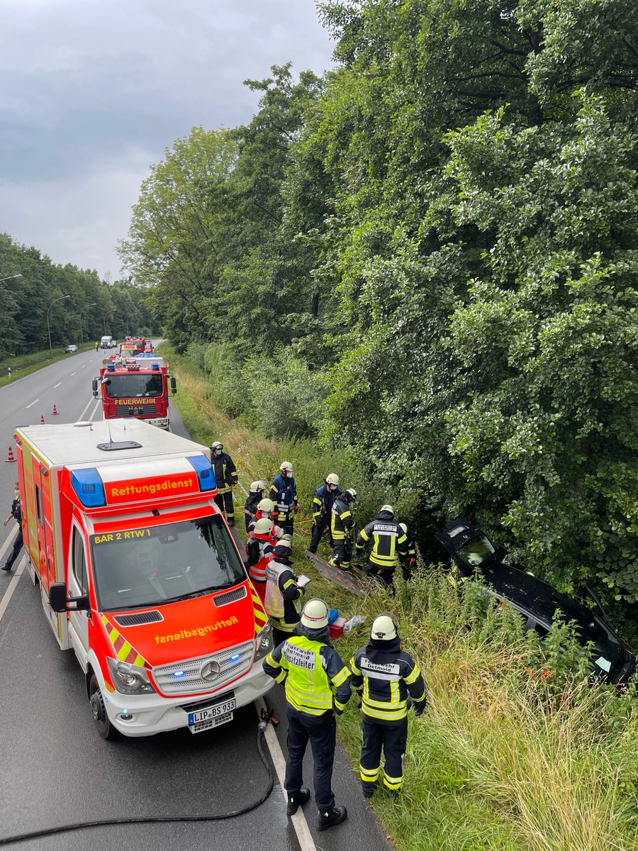 FW-DT: Alleinunfall Barntruper Straße