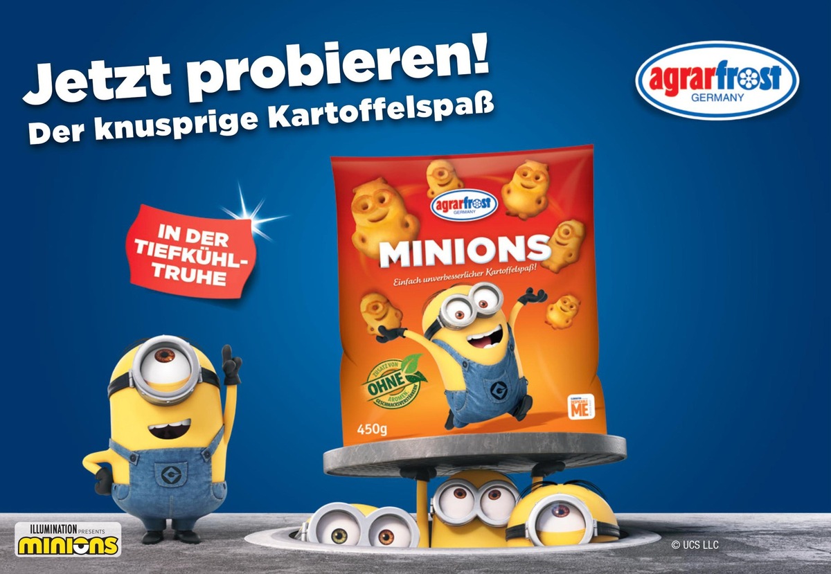 Das Kino-Highlight macht die Agrarfrost Minions zu umsatzstarken Stars im Tiefkühlregal