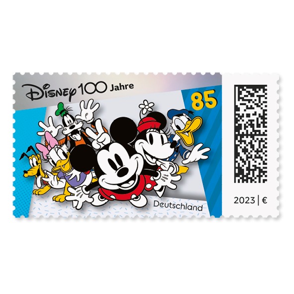 PM: „100 Jahre Disney“ Briefmarke mit Micky Maus und Freunden